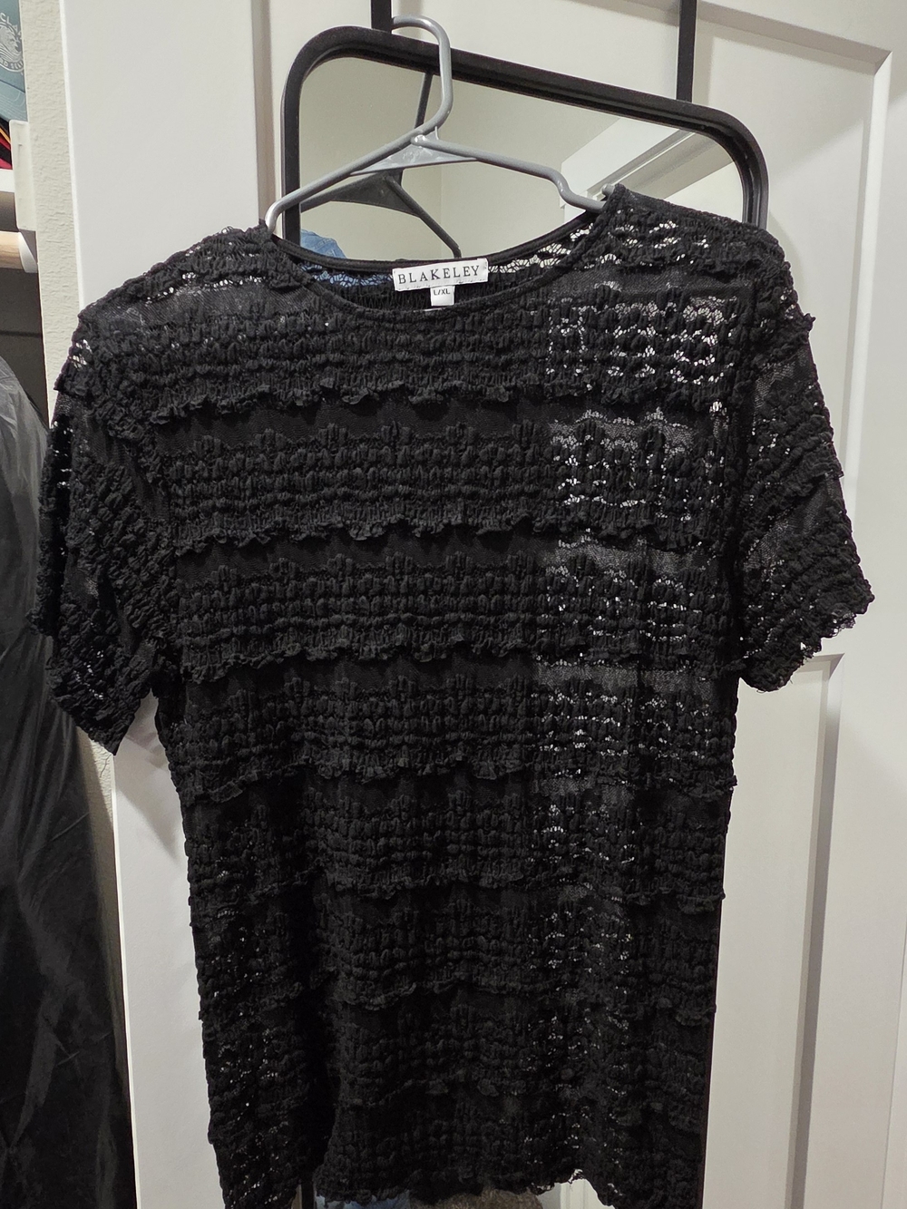 Blakeley Black Short Sleeve Textured Tee
